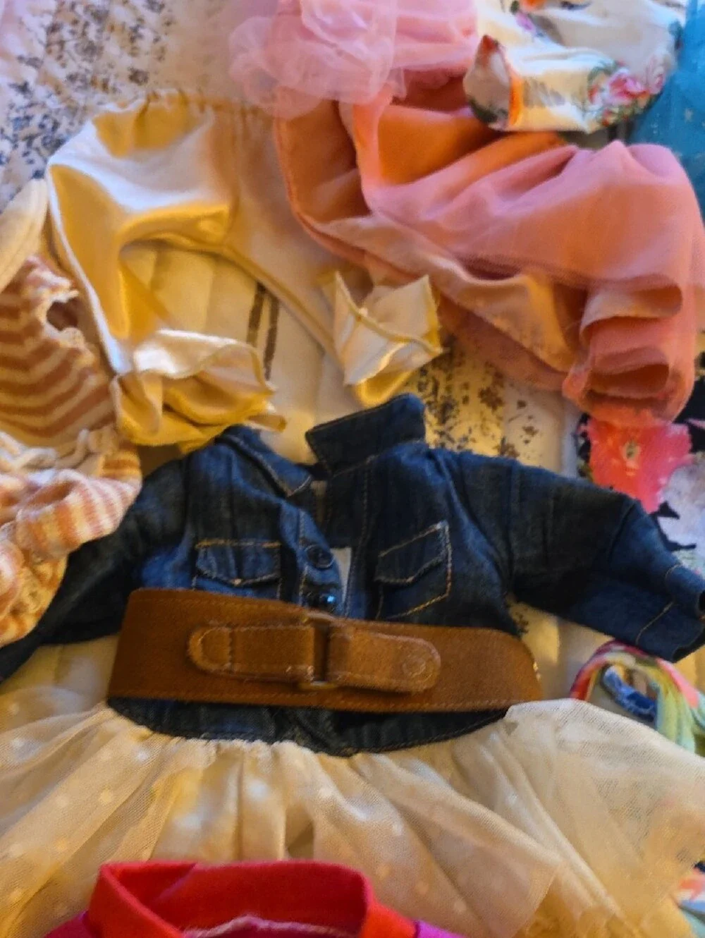 Assorted Doll Clothes Bundle - Tropical & Bright Pieces